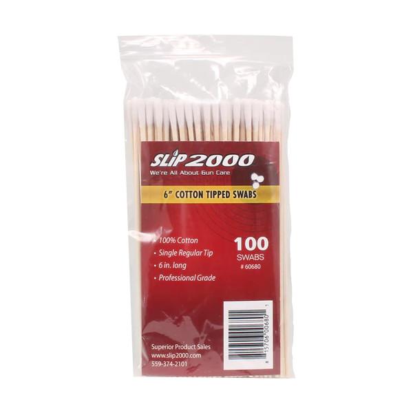 SLIP 2000 6IN COTTON TIPPED SWABS 100 PACK