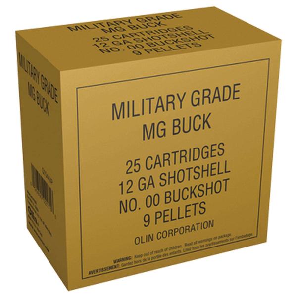 Winchester MILITARY GRADE 12GA 2.75IN 9 PELLET #00 BUCK 1325 fps 25 rd/box
