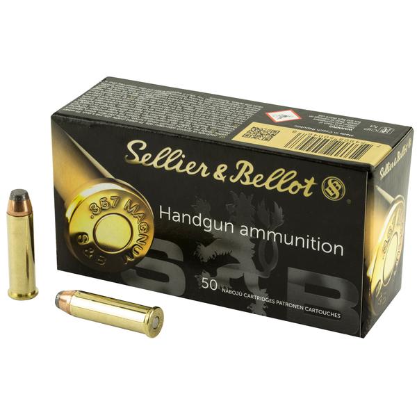 Sellier & Bellot Pistol .357 MAG 158 GR SOFT POINT 1263 FPS 50 RD/BOX
