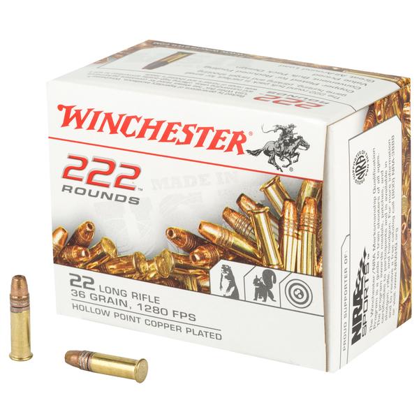 Winchester Ammunition Rimfire Ammunition 22LR 36 Grain Hollow Point 1280 fps 222 Round Box