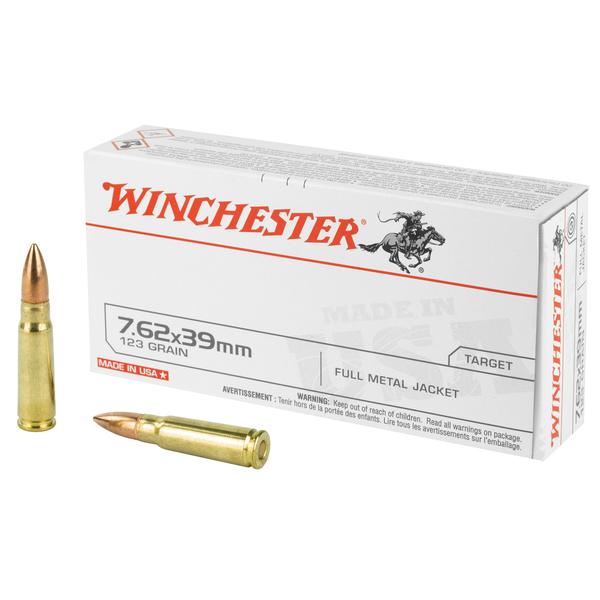 WINCHESTER TARGET 7.62X39 123 GR FMJ 2355 FPS 20 RD/BOX