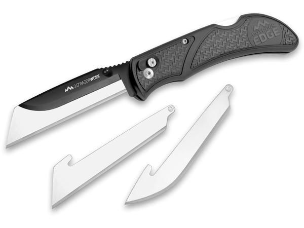 OUTDOOR EDGE RAZORWORK FOLDING KNIFE 3IN W/ 3 BLADES GRAY